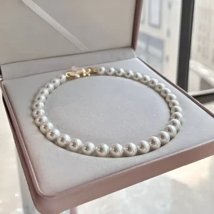 Bow Pearl 925 Silver 14K Gold Plated Chokers Necklace New Hot Style AAA Freshwater Pearl Australian White Light Luxury