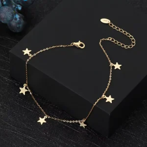 Bowei Anklet Hua Sheng Strictly Selected S925 Silver Foot Chain Adjustable 25
