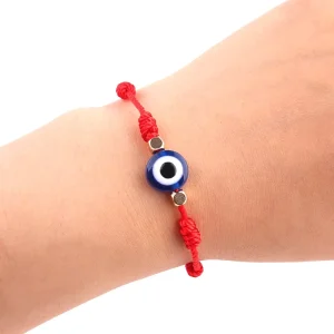 Bracciale Handmade Knit 7 Knots Lucky Red Strand Bracelet Adjustable Lucky Eye Charm Couple Bracelets Pulseras Ojo Turco