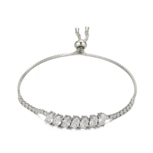 Bracelet Bulk Buying Sweet 7. Elliptical Zirconium Vertical Pull Jewelry for Womens Elegant Anniversary Bracelet Accessories