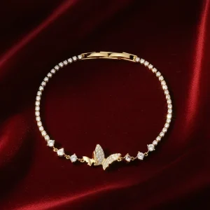 Bracelet Ethical Delicate Zircon Butterfly Charm Adjustable Bracelet for Evening Women’s Luxury Bracelet Bulk