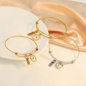 Bracelet Hyacinth Peach Heart Fashion Simple and Adjustable Elliptical Bracelet