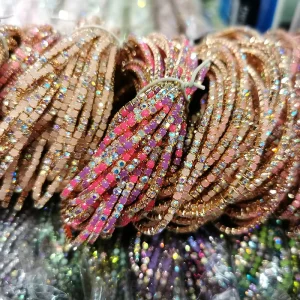 Bracelet Shiny Crystal AB Cup Chain Rhinestone Chain Bracelets for Woman Party Jewelry