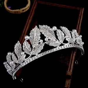 Braided Bride Hair Accessory Crystal Rhinestone Gold Europe and America Crown Wedding Pageant Fashion Hair Ornament Bridal Gown