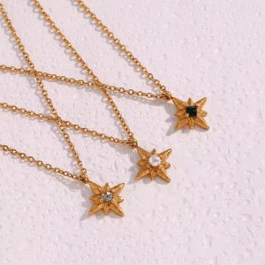 Brand New the New Listing Stainless Steel Classic Gold Plating Octopus Pendant Zircon Decoration Non Tarnish Jewelry Necklace