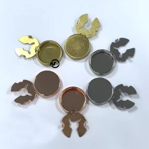 Brass Button Cover Mens Shirt Cufflink Alternatives Flip Top Shirt Button Wraps No Sew Decorative Jewelry Formal Wear