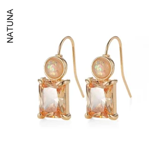 Brass Earring Cubic Zircon Earrings for Women