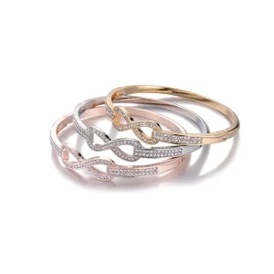 Brazalete New Fashion Ins Simple Crystal Rhinestone Women Hip Hop Bracelet Fine Jewelry Bangles