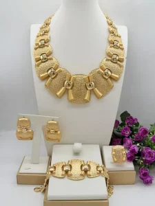 Brazilian Exquisite Necklace Wedding Party Accessories Fashion Women Jewelry Set