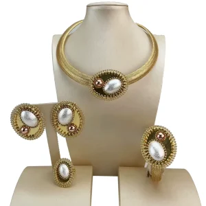 Brazilian Gold Jewelry 4pcs Jewelry Sets Fashion Jewelry Sets for Women FHK20902