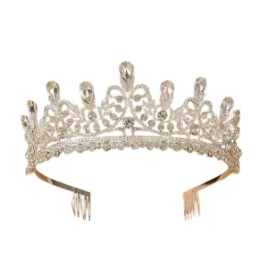 Bridal Crown Headdress Princess Birthday Party Crown Hair Accessory Wedding Dress Accessory Ornament Pageant Crown