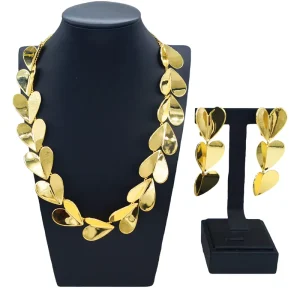Bridal Jewelry Sets Exquisite Heart Shaped Necklace Jewelry Set Fashionable Costume Accessories HV005930