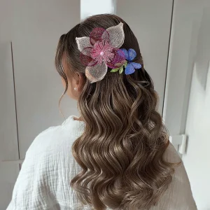 Bridal Wedding Simulation Flower Hair Strap Handmade Lace Weaving Fashion Ladies Banquet Party Hair Accessories YXA191