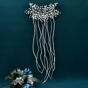 Bride Crystal Chain Hair Vine Wedding Dress Hair Piece Woman Jewelry Accessories Flowers Headwear for Bridal HP601