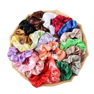 Bright colored Fabric Large Hair Tie Cute Girl Simple Korean Ponytail Hair Rope Handmade Womens Hair Holder Cloud Rainbow