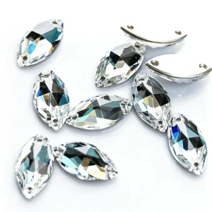Brilliant for Crystal 3223 Marquise Loose Rhinestones 14 Facets for Stage Apparel Bridal Accessories Craft Projects