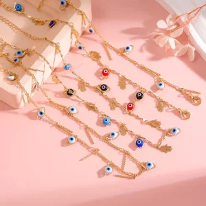 Bronze Ins Style Classic High End Charm Wristband Fashion Costume Jewelry Set for Women