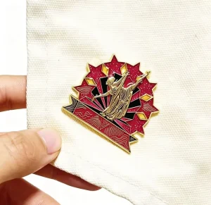 Brooch Product Custom Metal Creative Badge Business Gold Sports Iron Poly Bag Europe Folk Art Business Gift Pin
