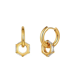 Bulk Price Jewelry Factory Geometric Channel Setting Zircon Stud Earrings Unisex Daily Party Wear Hypoallergenic