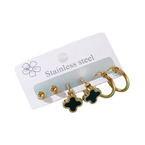 Bulk Trendy Luxury Zircon Crystal Earring Set 18k Electroplated Fashion Stud Earrings for Women