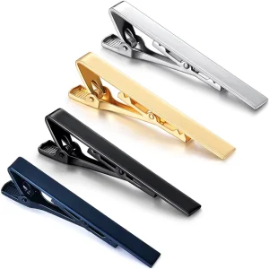 Business Fashion Groom Married Plain Metal Design Gold Men Tie Clips