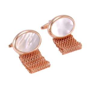 Business Trendy Cufflinks Mother Pearl Shell Custom Watch Chain Mens Suit Wedding Tuxedo Shirt Fashion Tie Clips