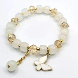 Butterfly Crystal Beaded Bracelet Colorful Elegant Cute Trending Tassel Women’s Beaded Bracelet