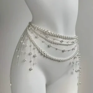 Butterfly Princess Multi Layered Tassel Waist Chain French Niche Body Chain Fashion