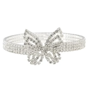 Butterfly Water Diamond Bracelet Elastic Open Handpiece Women’s Wedding Bracelet Jewelry