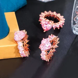 CAIOOCHE New Fashion Hip Hop Ring Simple Personality Ins Niche Design Fashionable Heart Brass Zircon Ring Price