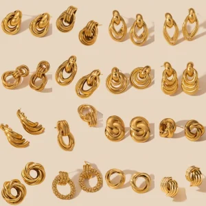 CAIOOCHE Stainless Steel Earrings Fashion Fine Jewelry Earrings Factory Price for Women Girl