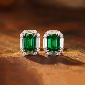 CAOSHI Geometry Design Sparkling Cubic Zirconia Crystal Earrings Bridal Fashion Brass Jewelry Stud Earring for Women