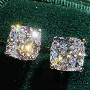 CAOSHI New Square Design Silver Plated Crystal Cubic Zirconia Fashion Jewelry Earrings for Women Wedding Stud Earrings