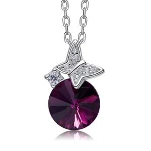 CDE YP1489 Luxurious Silver 925 Jewelry Crystal Clear Rose Quartz Stone Necklace Geometric Shape Crystal Necklace