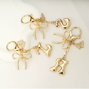 CE Certification Factory Valentine’s Day Gift Letter Butterfly Keychain Bag Pendant