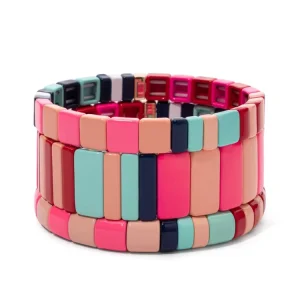 CENDA Colorful Enamel Bracelets for Women Tile Beads Bracelet Collection DIY Handmade Bracelets Set