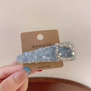 C&J YANYE Blue Cat Rhinestone Pearl Heart Letter Alligator BB Clip Hair Accessories Hairpin Hair Clip for Women