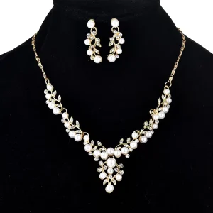 CJ9088 Fashion Pearls Jewelry Set Women Pearl Necklace and Earrings Set