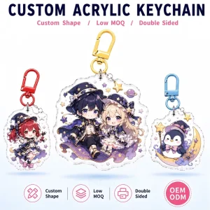 CNAWO Clear Acrylic Charms Custom Printed Keychain Virgin Acrylic Supply