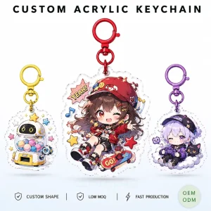 CNAWO Clear Acrylic Keychain Transparent Acrylic Charm Small Batch for Creator Shop Supply