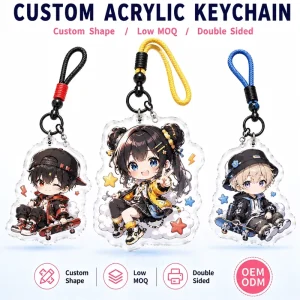 CNAWO Custom Anime Acrylic Keychain Clear PMMA Custom Printed Event Souvenir Supply