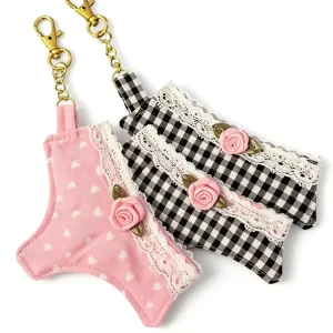 Canvas Fashion Women Hand Made Panty Keychains Panty Bag Charm Accessory
