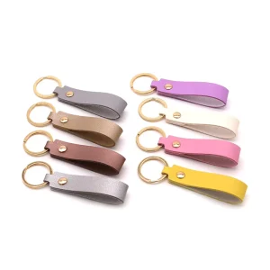 Car Keyring Keyholder Fashion Casual Leather Strap Lanyard Key Chain PU Leather Keychain