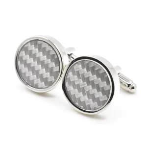 Carbon Fiber Cufflinks Custom Men French Suit Shirt Fashion Accessory Business Wedding Party Trendy Jewelry Cufflinks