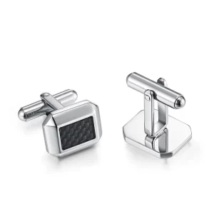Carbon Fiber Cufflinks Men’s Cufflinks Stainless Steel French Cuff Links
