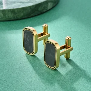 Carbon Fiber Stainless Steel Cufflinks for Wedding and Anniversary Gift