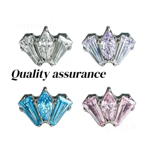 Cartilage Belly Piercing Jewelry Set G23 Titanium Zircon Punk Style Body Jewelry