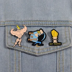 Cartoon Animated Character Enamel Pin Funny Man I m Pretty Brooch Metal Lapel Badge for Clothes Backpack