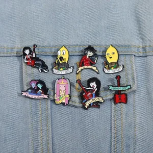 Cartoon Animation TV Enamel Pin Cute Anime Figure Brooch Lapel Badge Fashion Jewelry Gift for Fans Children