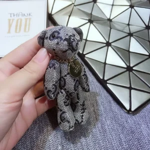 Cartoon Bunny Bag Pendant Creative and Fashionable PU Leather Dog Car Keychain Decoration